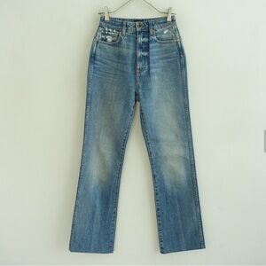 KHAITE DANIELLE Denim Blue Straight Jeans